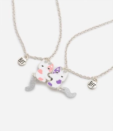 Kit 02 Collares en Metal con Formato de Gatitos BFF 1