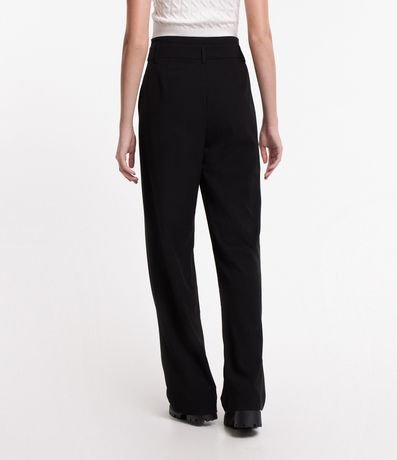 Pantalón Recto en Sastrería Cintura Larga con Cinturón 3