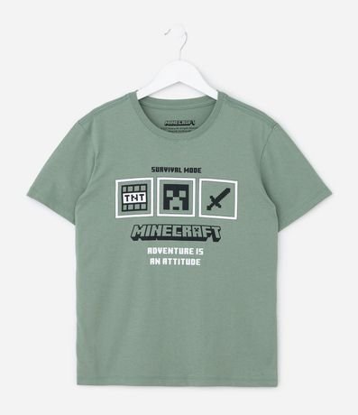 Remera Infantil con Estampa Minecraft - Talle 5 a 14 años