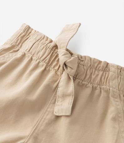 Short Clochard en Sarga con Moña en la Cintura y Bajo Plegado - Talle 1 a 5 años 4