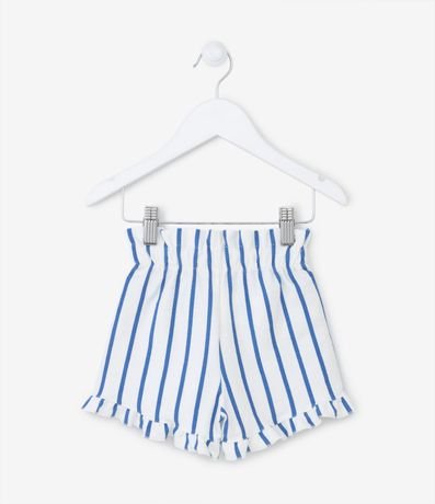 Short Clochard Infantil con Lazo en la Cintura y Estampado Rayado - Talle 1 a 5 años 2