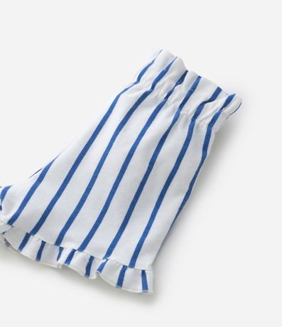 Short Clochard Infantil con Lazo en la Cintura y Estampado Rayado - Talle 1 a 5 años 4