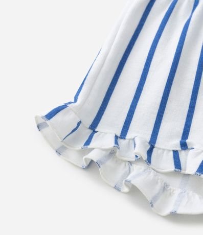 Short Clochard Infantil con Lazo en la Cintura y Estampado Rayado - Talle 1 a 5 años 5