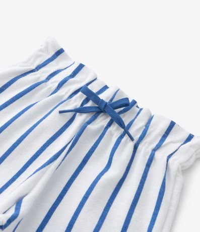 Short Clochard Infantil con Lazo en la Cintura y Estampado Rayado - Talle 1 a 5 años 6