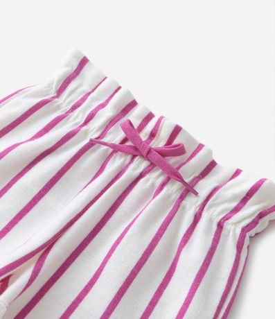 Short Clochard Infantil con Lazo en la Cintura y Estampado Rayado - Talle 1 a 5 años 6