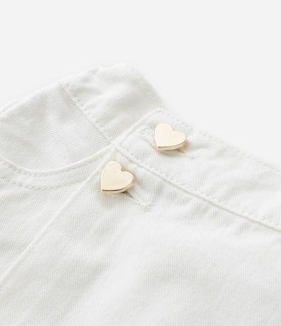 Short Pollera Infantil con Botones de Corazón y Cintura Elástica - Talle 1 a 5 años 6