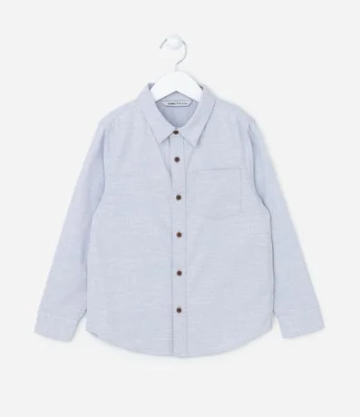 Camisa Infantil en Tricolina con Pequeño Bolsillo - Talle 5 a 14 años