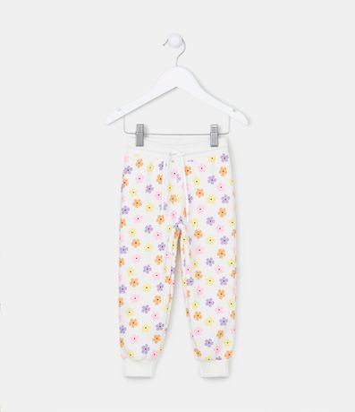 Pantalón Jogger Infantil con Estampado de Flores - Talle 01 a 05 años 1
