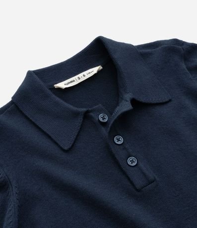 Suéter Infantil Texturizado con Cuello Polo - Talle 5 a 14 años 5