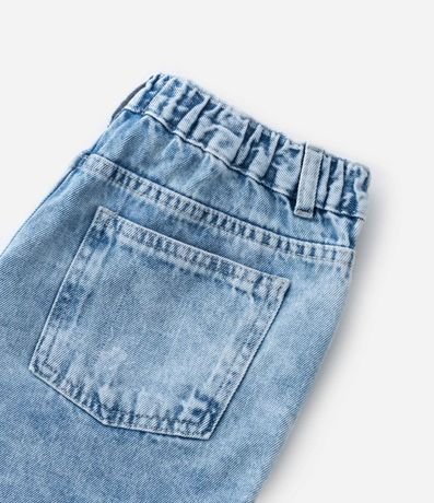 Short Jeans Infantil con Cintura Alta y Perlas- Talle 5 a 14 años 3