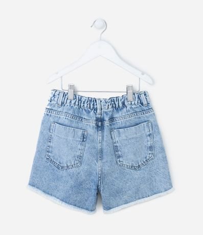 Short Cintura Alta en Jeans con Bordado de Estrellas en Lentejuelas - Talle 5 a 14 años 2