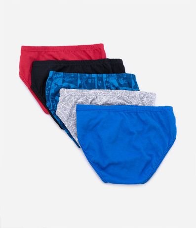 Kit 05 Calzoncillo Slip Infantil con Estampas Spider-Man - Talle 2 a 10 años 2