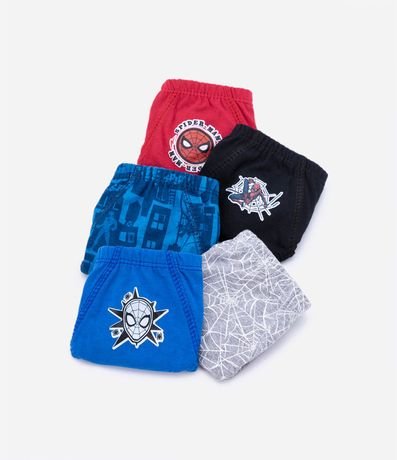 Kit 05 Calzoncillo Slip Infantil con Estampas Spider-Man - Talle 2 a 10 años 3