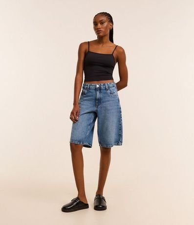 Top Cropped de Poliamida con Breteles Finos 2