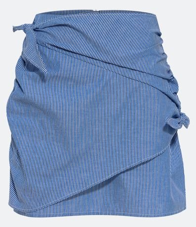 Pollera Corta en Tricolina Rayada y con Lazo en los Laterales 1
