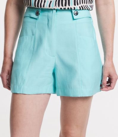 Short Alfaiatado Cintura Alta en Viscosa con Botones Laterales 2