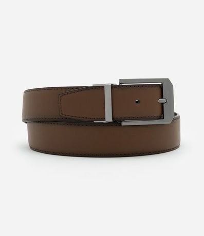 Cinturón Social Básico Reversible con Hebilla Cuadrada 2