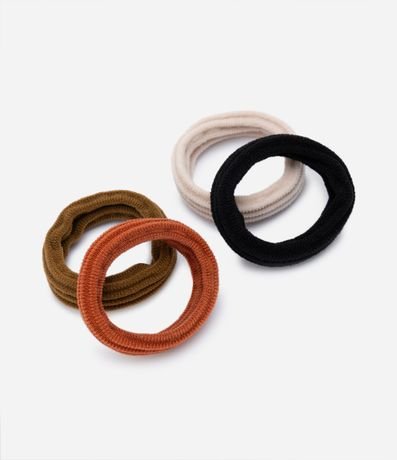 Kit 04 Gomita para el Pelo Gruesas Texturizadas 3