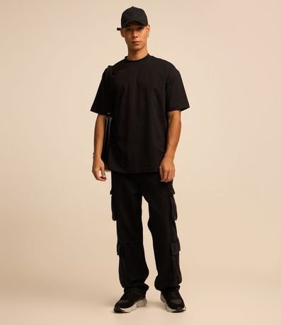 Remera Relaxed en Algodón con Cuello Canalé 2