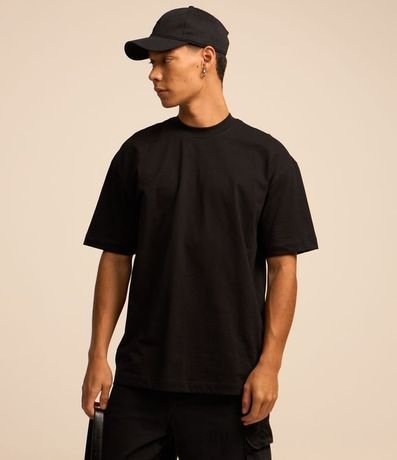 Remera Relaxed en Algodón con Cuello Canalé 4