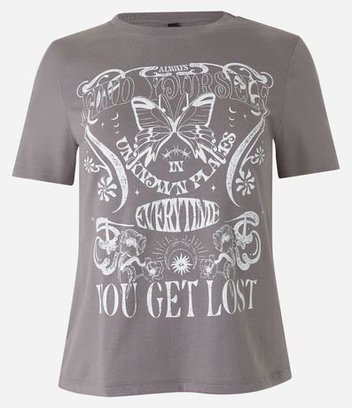 Remera en Media Malla con Estampa You Get Lost 1