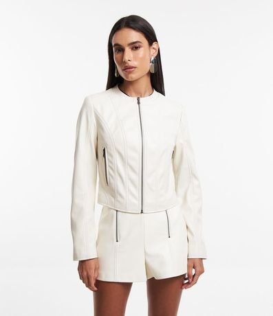 Campera Básica en Pu con Cierre Track 4