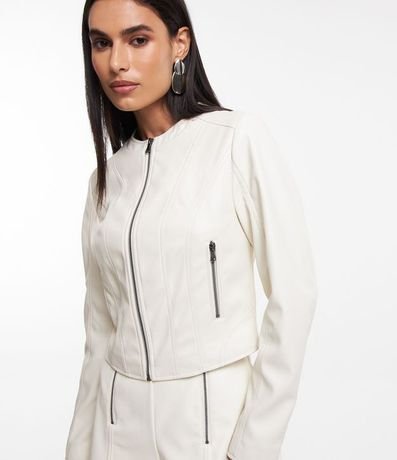 Campera Básica en Pu con Cierre Track 5