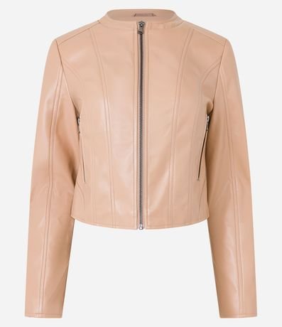 Campera Básica en Pu con Cierre Track 6