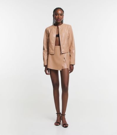 Campera Básica en Pu con Cierre Track 2