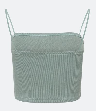 Blusa Cropped de Tirantes en Rib Texturizada 7