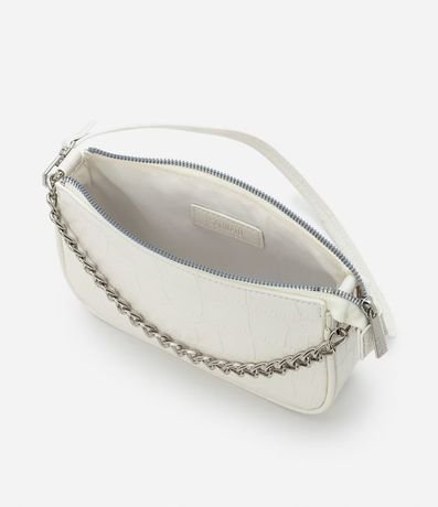 Bolso Baguette con Correa de Cadena y Textura Crocco 3