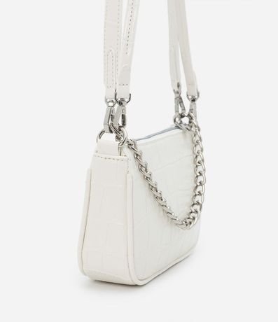 Bolso Baguette con Correa de Cadena y Textura Crocco 4