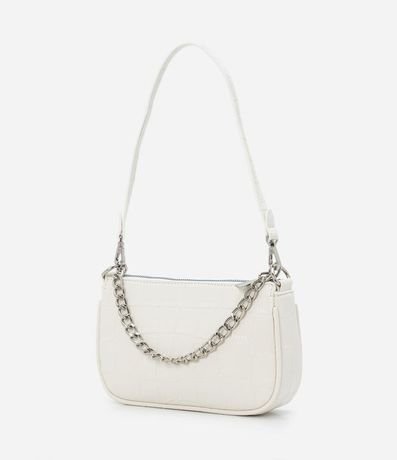 Bolso Baguette con Correa de Cadena y Textura Crocco 5