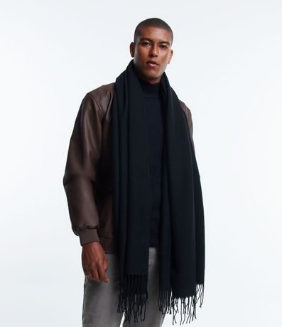 Bufanda Doble Faz en Punto del Acrílico con Franjas en las Puntas 5