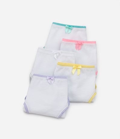 Kit 05 Bombachas Infantil con Elásticos en Colores - Talle  2 a 14 años 3
