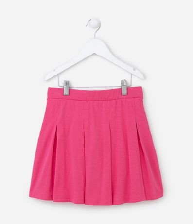Short Pollera Infantil en Cotton con Pliegas - Talle 5 a 14 años 2