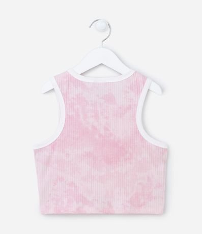 Musculosa Cropped Infantil Acanalada con Estampa Tropical - Talle 5 a 14 años 2