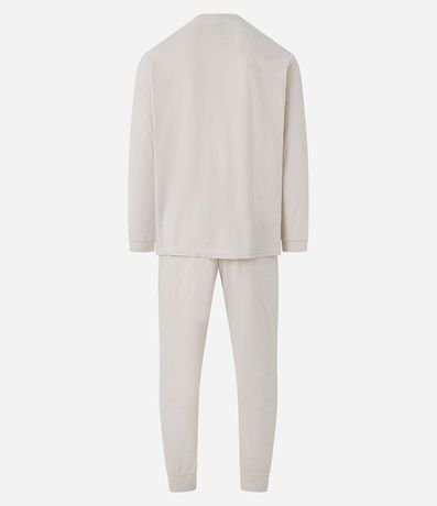 Pijama Largo en Fleece con Textura y Manga Larga 7