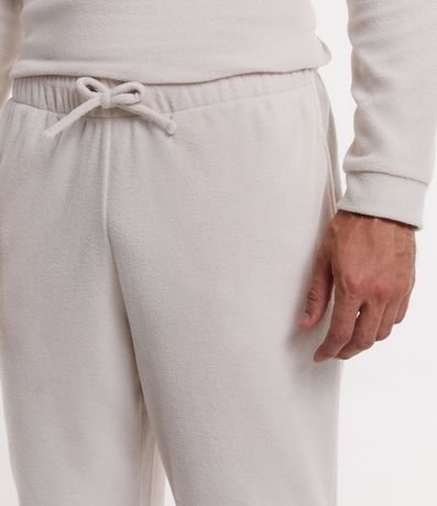 Pijama Largo en Fleece con Textura y Manga Larga 4