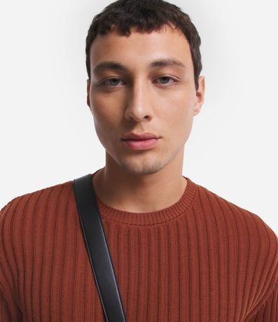 Suéter Slim en Punto Acanalado 4