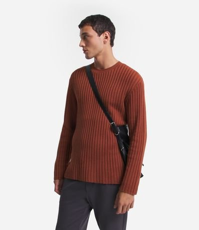 Suéter Slim en Punto Acanalado 5