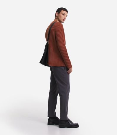 Suéter Slim en Punto Acanalado 6