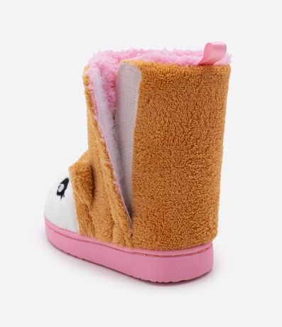 Pantufla Bota Infantil en Fleece con Bordado Zorro con Luz - Talle 19/20 al 27/28 3