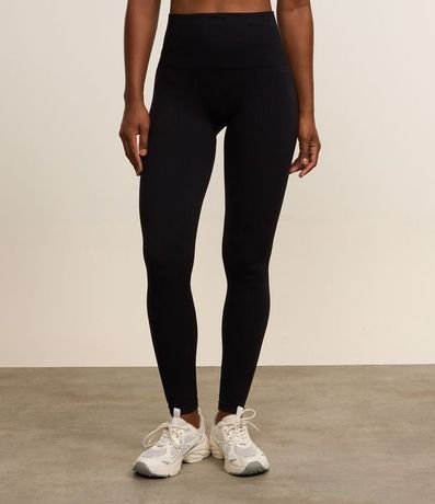Pantalón Legging Deportiva con Textura Acanalada y sin Costura 2