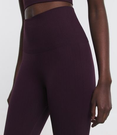 Pantalón Legging Deportiva con Textura Acanalada y sin Costura 4