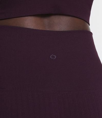 Pantalón Legging Deportiva con Textura Acanalada y sin Costura 5