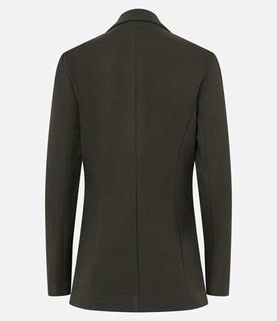 Blazer Slim Alargado en Punto Roma con Bolsillos Embutidos 13