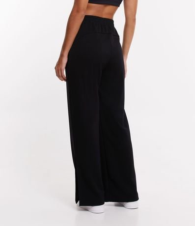 Pantalón Recto Deportiva en Media Malla con Fenda Lateral 3
