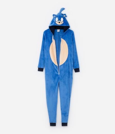 Pijama Jumper Infantil en Fleece con Bordado Sonic - Talle 4 a 12 años 2