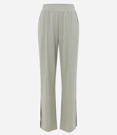 Pantalón Recto Deportiva en Media Malla con Fenda Lateral 5